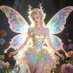 portrait of fairy princess, beautiful, attractive, glowing, ornate and intricate, jaw dropping, dynamic lighting, colorful, fairy tale, intricate and detailed, 4 k octane render, flowers