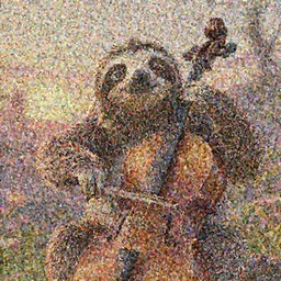 a wholesome illustration of a sloth playing the cello, studio Ghibli, Pixar and Disney animation, sharp, Rendered in Redshift and Unreal Engine 5 by Greg Rutkowski, Bloom, dramatic lighting, sunrise