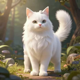 highly detailed cat furry, fursona, trending on furaffinity, furry art, white fur, unreal engine, global illumination, radiant light, detailed and intricate environment