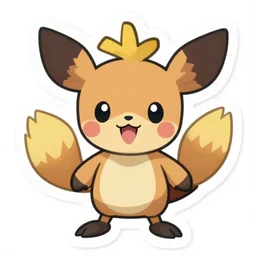 cute miss mascot mangriff mangriff zangoose pokemon sticker art, cronobreaker, beeple