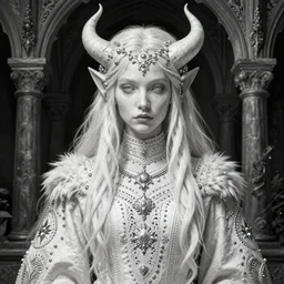 slavic demon the white lady, ultra detailed artwork by greg rutkowski, artgerm, intricate details