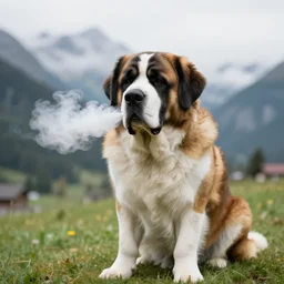 Saint Bernard vaping