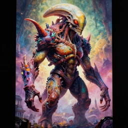 exquisite imaginative imposing alien creature poster art humanoid colourful movie art by : : lucusfilm weta studio tom bagshaw james jean frank frazetta