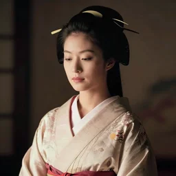mila kunis as an traditional japanese woman, zen