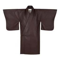 leather-bound kimono, 8k product photo, isolated on a pure white background, centered, entire object in frame, sharp focus, soft studio lighting