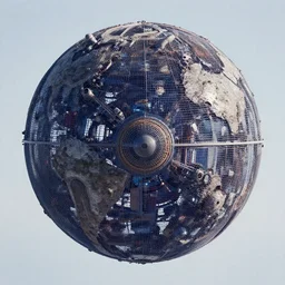 dyson sphere megastructure, digital art