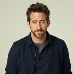 photoshoot of a japanese ryan reynolds, 5 0 mm, soft focus