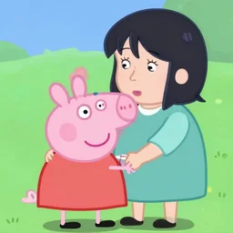 kanzaki ranko hugging peppa anime art by makoto shinkai kyoto animation greg rutkowski digital art key