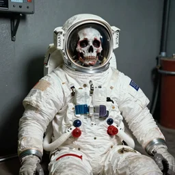 1 9 9 0 color photo portrait of a dead astronaut body in the basement, summer, daylight, cinematic tone,