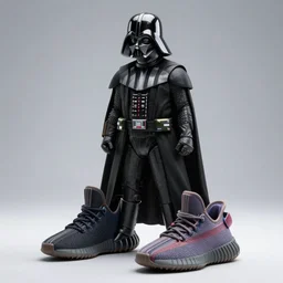 darth vader x yeezys x 3 d printed boots, futuristic look