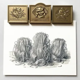 watercolor machine magnetized by chromed noodle clusters ian miller, boris vallejo, & albrecht durer, fine art masterpiece baked at 3 0 0 f, matte painting, backlit dystopian lighting, photorealistic render, cinematic,