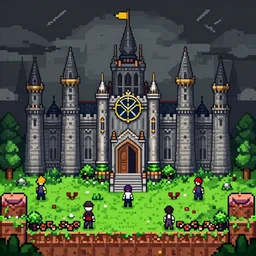 elden ring capitol, pixel art, s n e s, 1 6 bit, surreal, gloomy, highly detailed, scene,
