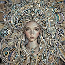 portrait of a princess with long hairs, art by moebius and Wayne Barlowe, high detail, cinematic, cgsociety 8k