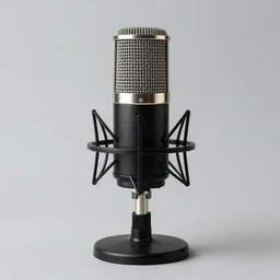 studio photograph of a cardioid microphone