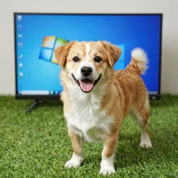 rover the dog from windows xp, happy