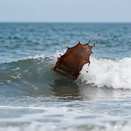 ocean sea wave chocolate liquid brown dark splatter splash.