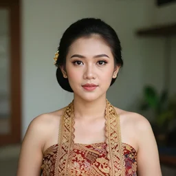 portrait of lindsey pelas as a javanese princess, by charlotte grimm, natural light, detailed face, beautiful features, symmetrical, canon eos c 3 0 0, ƒ 1. 8, 3 5 mm, 8 k, medium - format print, half body shot