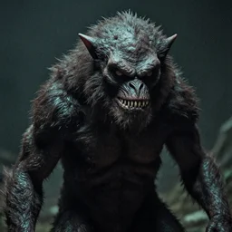 a 1 9 0 0 s grainy close up photo of a cryptid monster