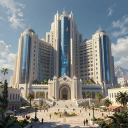 a highly detailed matte painting of a cyberpunk brutalist massive building in front!! of a beautiful greek plaza!!, by artgerm, by wlop, by greg rutkowski, volumetric lighting, octane render, 4 k resolution, trending on artstation, masterpiece