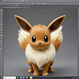 a photo of a real life light brown Eevee-fox hybrid, Pokemon, brown fur, cute, XF IQ4, 50mm, f/1.4, ISO 200, 1/160s, natural light, Adobe Photoshop, Adobe Lightroom, DxO Photolab, Corel PaintShop Pro, symmetrical balance, depth layering, polarizing filter, Sense of Depth