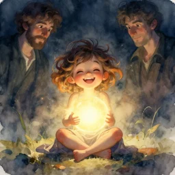 a beautiful watercolor painting of a the small ball of joyous light that sits in the centre of my soul, digital painting, artstation, concept art, art by delphin enjolras and alphonse mucha, smooth, sharp focus, dynamic lighting, ultrarealistic, cinematic, octane render, 8 k