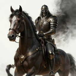 a portrait of the horseman of the apocalypse, conquest, grim - lighting, high - contrast, intricate, elegant, highly detailed, digital painting, artstation, concept art, smooth, sharp focus, illustration