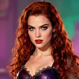 A beautiful portrait of Sara Sampaio as Poison Ivy from Batman movie, digital art by Eugene de Blaas and Ross Tran, vibrant color scheme, highly detailed, in the style of romanticism, cinematic, artstation, Greg rutkowski