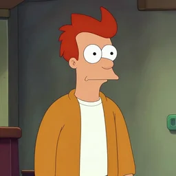 fry from futurama, realistic, cinematic lighting
