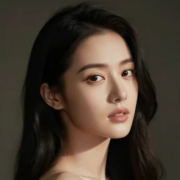 my dream good looking girl with black hair,photorealistic