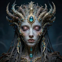 a hyper-detailed portrait of a dmt entity,