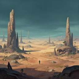 Alien world landscape by Simon Stålenhag and Ansel Adams, digital art - n 5