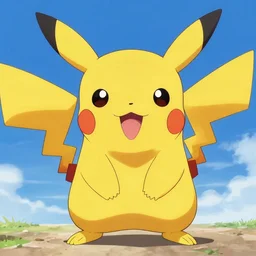 Detailed anime key visual of pikachu