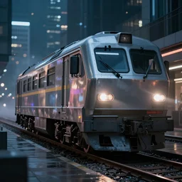 a cyberpunk locomotive