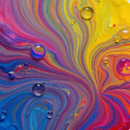 beautiful liquid ink in acrylic paint texture with big oil bubbles. harmonic kilian eng vibrant colors marble abstraction. ultradetailed realistic art