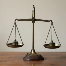 set of balance scales with weights