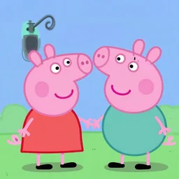peppa pig kissing elon musk