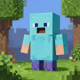greg rutkowski painting of a minecraft ghast