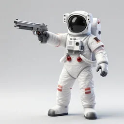 gun made out of astronaut costume components