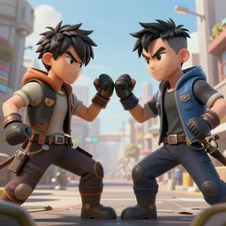 a epic scene concept painting of sd ai and dall - e ai duking it out, digital art, sharp focus, illustration, extremely detailed masterpiece