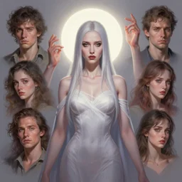 asymmetrical bust action portrait concept art by hsiao ron chen and thomas blackshear, maya ali as neo - gothic empire sorcerer, light halo, matte painting, extremely emotional, pastel colours, realistic shaded lighting poster by artgerm, lawren harris, eve ventrue, magali villeneuve, jeremy lipkin, rob rey, christophe vacher
