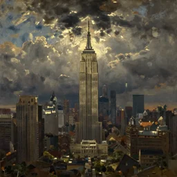 New York painted by Thomas Cole