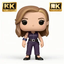 full body 3d render of Margo Robbie as a funko pop, studio lighting, white background, blender, trending on artstation, 8k, highly detailed