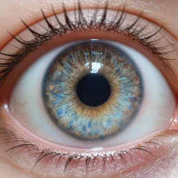 image of an eyeball with iridescent pupil, art, photorealistic, realistic, photo, 8K, HDR, 8K resolution, detailed, high quality, high resolution, lossless quality