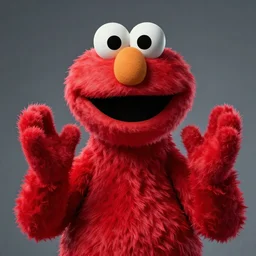 extremely scary horror portrait of elmo holding his hands up in praise, lord in front of massive endless apocalyptic flames, epic fantasy art by michael whelan