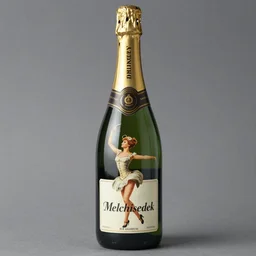 vintage, melchizedek champagne bottle. cancan girl dancing, french, realistic, cheerful, belle epoque, leonetto cappiello, pur champagne damery, 1 9 0 2