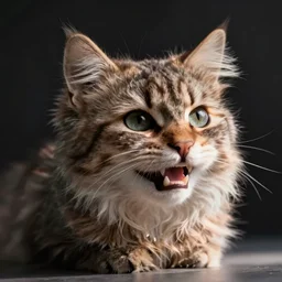 a fluffy kitten made of teeth