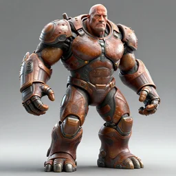 full body concept art of dwayne johnson as the thing from fantastic four, octane render, 8 k cinematic still, highly detailed, sculpted in zbrush, textured in substance painter, featured on artstation, by brom and lee bermejo