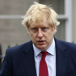 boris johnson in the style of the scream