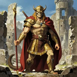 a monster at the kingdom of julius caesar by japanese renowned anime artist, trending artstation, historical artworks, ruins