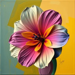 3 d cell shaded portrait painting of colorful flower, 3 d cell shaded cubism, in the style of picasso 3 d cell shaded, elegant, highly detailed, artstation, art by picasso 3 d cell shaded unreal engine